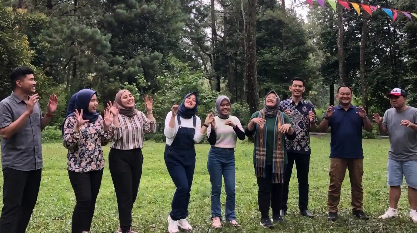 Ilustrasi aksesori kostum sederhana untuk gathering kantor