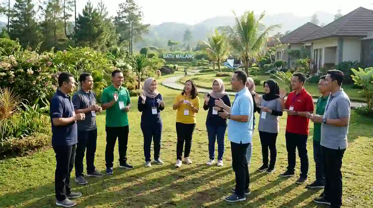 Permainan perkenalan antaranggota tim untuk karyawan baru